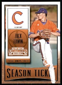 2015 Panini Contenders Zack Erwin Rookie Clemson Tigers #35 MLB Baseball