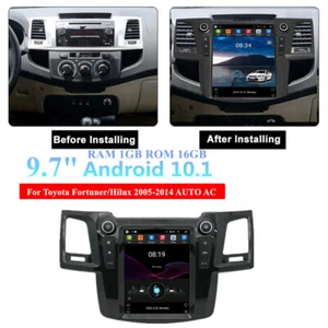 9.7" Android 10.1 Stereo GPS Head Unit For 2005-14 Toyota Fortuner/Hilux AUTO AC - Bild 1 von 12
