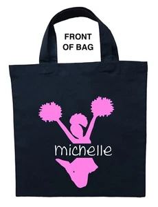 Cheerleader Trick or Treat Bag, Personalized Cheerleader Halloween Bag - Picture 1 of 2