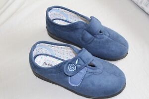 Padders Camila ladies denim blue slippers size 6 -very good condition