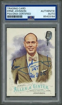 Ernie Johnson SIGNED 2016 Allen & Ginter Card #203 Sportscaster Slab Auto PSA  - Image 1 of 2