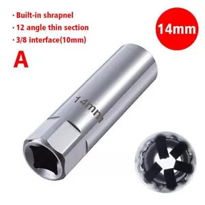 Bujías de coche de 14 mm llave de vaso 12 cantos pared delgada 3/8 pulgadas manguito de accionamiento DE - Imagen 1 de 11