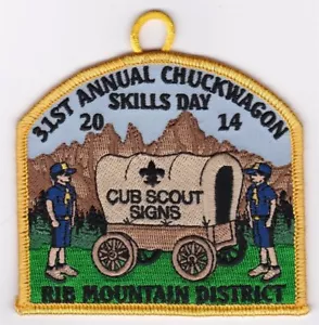 BOY SCOUT PATCH - SAMOSET COUNCIL - RIB MT. DIST - 2014 CHUCKWAGON - 31ST ANNUAL - Picture 1 of 1