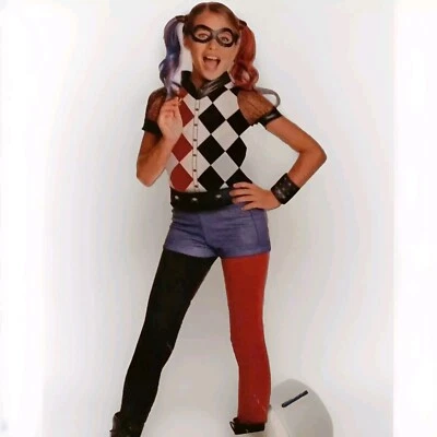 Disfraz de 4 piezas Harley Quinn Fun World DC Comics - para niña talla L (10-12) ¡¡NUEVO CON ETIQUETAS!!! Foto 1 de 4