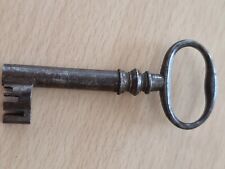 Antique 19th Century Casket Or Strongbox French Key 73mm Long