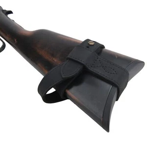 Leather Rifle Drilling Free Harnessed Butt Holster Shotgun Sling Mount Cover - Picture 1 of 60