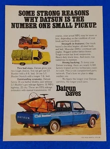 1976 DATSUN PICKUP TRUCK LI'L HUSTLER ORIGINAL PRINT AD "SOME STRONG REASONS" - Picture 1 of 1