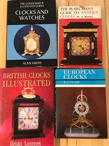 Horology: 4 Books: European Clocks Antique Clocks British Clocks & Watches - Picture 1 of 23