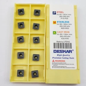 10 pz SPMG07T308-TG LF6018 inserti in carburo trapano CNC SPMG07 per SP 22-27 mm - Foto 1 di 9