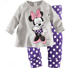 Kids Girls Infant Baby Mickey Minnie Mouse Sleepwear Pyjamas Pjs Nightwear Sets.