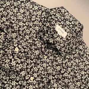 ETON Dress Shirt Men Button Up Contemporary Slim Fit Cotton Black Floral 42 16.5 - Bild 1 von 17