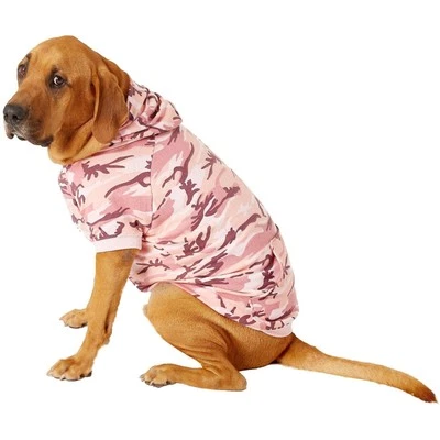 Moletom com capuz rosa camuflado para cachorros XLarge FRETE GRÁTIS - Imagem 1 de 4