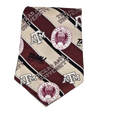 Corbata deportiva Evan-Picone para hombre 100 % seda logotipo Texas A&M TAMU Aggies Foto 1 de 4