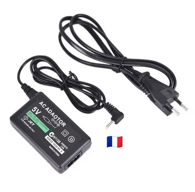 Câble Chargeur Secteur Alimentation  Compatible PSP 1000 / 2000 / 3000 Slim Fat - Photo 1/3