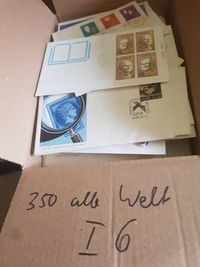 Fosa de recibos 350 FDCS cartas de primer día cartas recibos todo el mundo I6 - Imagen 1 de 4