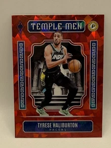 2023-24 Panini Phoenix Basketball Tyrese Haliburton Temple Men Red Ice Prizm #8 - Photo 1/6