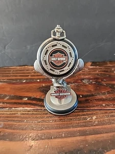1998 Franklin Mint Harley Davidson Heritage Softail Pocket Watch W/ Stand - Picture 1 of 9