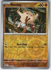 Mankey 098/191 Reverse Holo Near Mint SV08: Surging Sparks Pokemon card - Picture 1 of 2