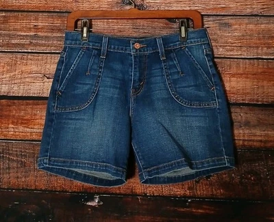 Pantalones Cortos de Jean Levis 515 Talla 4 Tiro Medio Parche Bolsillo Azul Denim Elástico '09 Foto 1 de 4