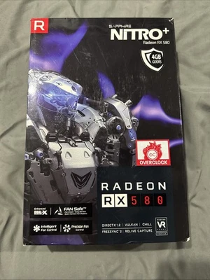 SAPPHIRE Nitro + Radeon RX 580 4GB GDDR5 Graphics Card - Image 1 of 3