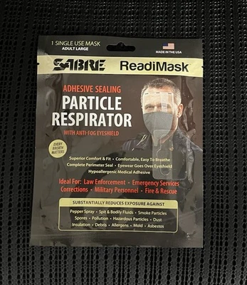Sabre ReadiMask Adhesive Sealing Particle Respirator 1 Mask - Image 1 of 2