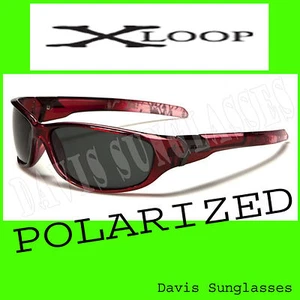 POLARIZED X Loop Sunglasses XL50805PZ Davis E5 lente de humo roja - Imagen 1 de 1