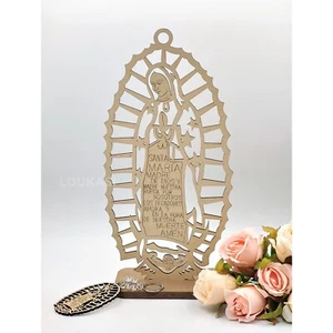 US 12pcs Wooden Religious Lady Guadalupe Centerpiece w\Stand Home Baptism Decor - Picture 1 of 1