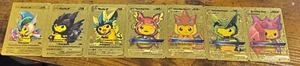 Pokeman Gold Fan art Pikachu set- 7 cards - Picture 1 of 1