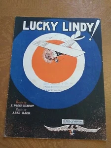 "LUCKY LINDY" Abel Baer SHEET MUSIC 1927 - Picture 1 of 3