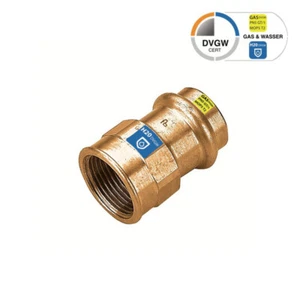 Sanpro Pressfitting Übergang Innengewinde Übergangsmuffe, Größe V 15 - 3/4" - Foto 1 di 1