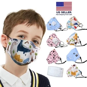 Máscara facial para niños con filtro respirador PM2.5 carbono activado anticontaminación - Imagen 1 de 9