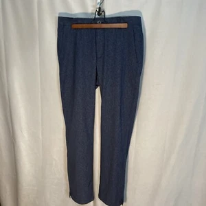 UNDER ARMOUR blue flat front zip fly polyester pants 34/30 - Picture 1 of 10
