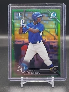 2016 Bowman Chrome Prospects Green Refractor #BCP15 Seuly Matias /99 1st Card - Picture 1 of 3