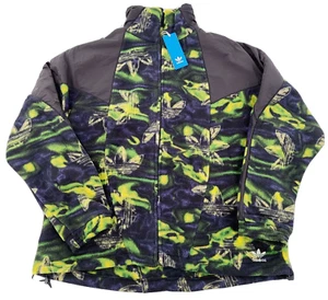 Adidas Big Trefoil Printed Polar Fleece Track Top Men's LARGE L GE0799 NWT $110 - Picture 1 of 9