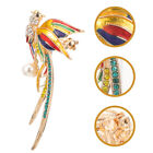 Rhinestone Phoenix Animal Brooch Pin Enamel Flamingo Decorative for Gifts
