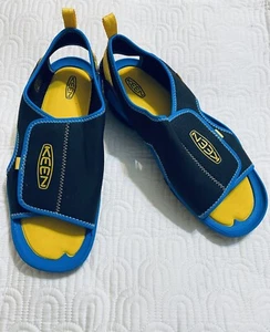 Keen Knotch River Black Vivid Blue & Yellow Waterproof Sandal Size 6 New - Picture 1 of 6