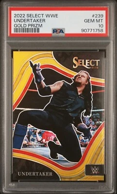 2022 Select WWE Undertaker Gold Prizm PSA 10 - Image 1 of 2