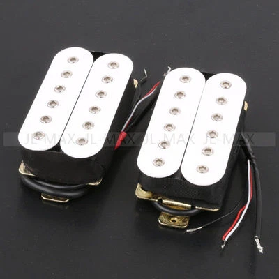 Guitar Parts PICKUPS HEXBUCKER HUMBUCKER - Bridge Neck SET White - Image 1 of 4
