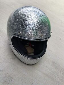 Biltwell Gringo Motorcycle Helmet Silver Flake - Size L Dot Ece