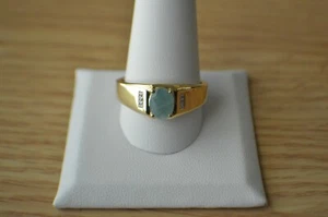 1.30ct Premium Grandidierite / Zircon Ring 14k YG over Sterling Silver Size 12 - Picture 1 of 14
