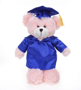 Personalized Pink Bear Plush Stuffed Animal Toys Gifts for Graduation Day 12inch - Picture 1 of 5