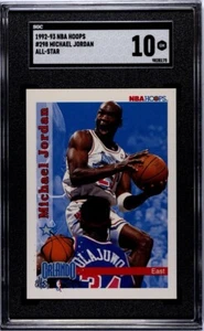 1992-93 SGC 10 NBA Hoops #298 Michael Jordan ALL-STAR Gem Mint Bulls HOF - Picture 1 of 2