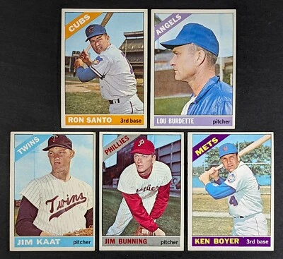 Lote de 5 tarjetas Topps Baseball Star y Semi Star 1966 Foto 1 de 3
