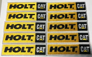 New Lot of 5 CAT Caterpillar Holt White Border Dealer Shirt Patches 3.5" x 1" - Picture 1 of 2