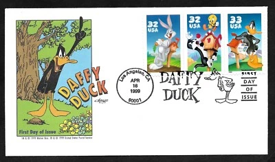 #3306a/3204a/3137a Daffy Duck/Sylvester/Bugs Bunny-  Artmaster FDC Combo (1+1+1) - Image 1 of 2