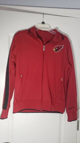 Arizona Cardinals Nike NFL On Field Apparel Jacket Men's Red/Black Used Large Cover
