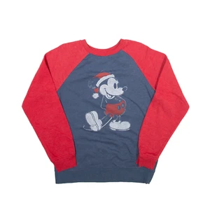 DISNEY Mickey Mouse Sweatshirt Red Crew Neck Boys XL - Picture 1 of 6