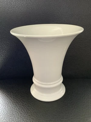 Fürstenberg Trichtervase Trompetenvase Vase weiß ohne Dekor - Bild 1 von 3