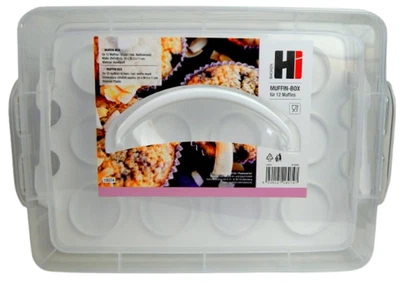 Muffinsbox 6 Liter für 12 Muffins | Cupcake Transportbox mit 12 Löchern - Bild 1 von 4