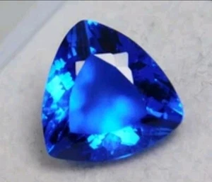 5.40 CT RARE Natural Tanzania Water Blue Tanzanite CERTIFIED Trillion 10.5 x 6mm - Picture 1 of 22